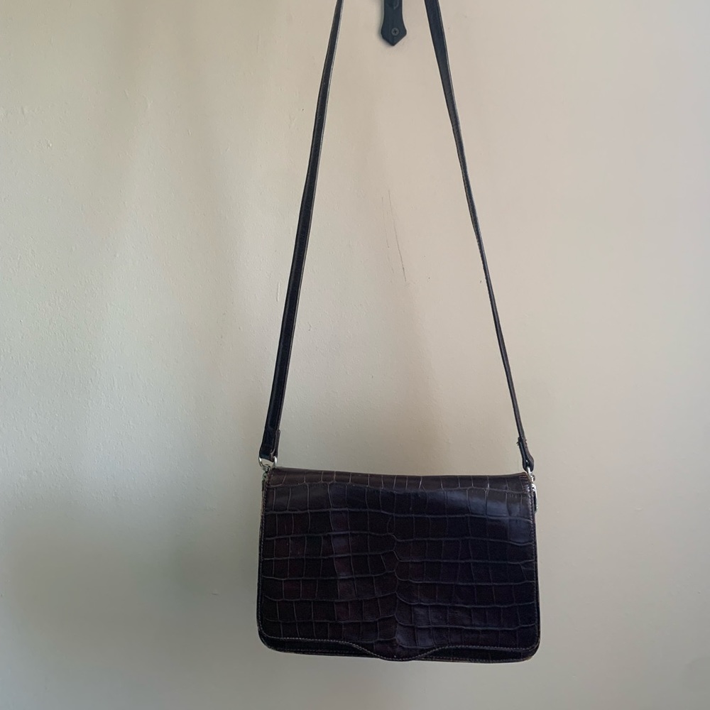 Liz Claiborne CrossBody Croc Leather Bag